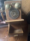 Crosley Retro Vintage Wood Wall Mount Rotary Telephone