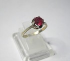 Vintage Ussr Silver 875 Russian Super Ring Awesome Ruby