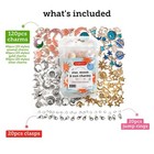 Sun  Moon   Star Charms For Diy Jewelry Making 120pcs 60 Styles  By Incraftables