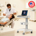 Medical Laptop Cart W  Drawer   Oral Scanner Holder  Mobile Dental Scanner Cart