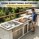 Built-in Single Side Burner For Outdoor Kitchen With Cover   led Control Knob