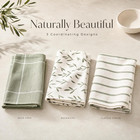 Beautiful Tea Towels For Kitchen Set Of 3 - Cotton Flour Sack Dish Towels