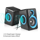 Sp2040 Surround Computer Speakers With Deep Bass Usb Wired Powered Multimedia   