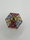 Dollhouse Miniature 1 12 Scale Tiffany Style Stained Plastic Table Lamp 1 5   