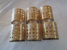 Vintage Culver Glass Canella 22k Gold Encrusted On The Rocks Glasses Set 6 1960s