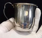      Vintage Silver Baby Cup W  Snow White And The Seven Dwarves