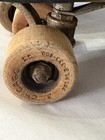 Vintage Roller Skates Chicago Men   s Size 8 Us Black Leather 4 Wooden Wheels
