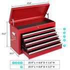 5 Drawer Tool Chest Portable Steel Box Mechanics Garage Storage Organizer Red