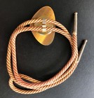Tiger Eye Bolo Vintage  Two Tone Chord Rope