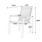 7 Pieces Patio Dining Set For 6 Outdoor Furniture Dinner Chairs Table Plastic