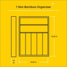 Bamboo Drawer Organizer  7-compartment Silverware Organizer  Cutlery And Uten   
