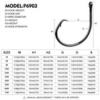 Circle Hooks Inline Black Nickel Fishing Hooks Sizes 1 0  2 0  3 0  4 0  5 0 6 0