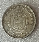 El Salvador 1 Peso 1892     flag Type    Low Mintage