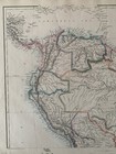 1863 South America North Half Original Antique Hand Coloured Weekly Dispatch Map