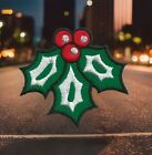 Holly Patch Christmas Embroidered Felt  3    In 