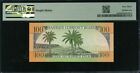 Bahrain 1964 100 Fils  P1 pmg 63 Unc  staple Holes 