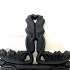 Vtg Virginia Metal Work Cast Iron Trivet Or Wall Decor Grapes Matte Black