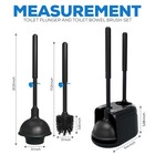 Toilet Brush And Plunger Set With Stand  Professional Cleaning Kit For Home