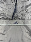 Adidas Women L Green 1 4 Zip Anorak Wind Dry Pullover Hood Packable Lightweight