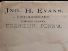 1888  Prothonotary  Pennsylvania Us Advertising Cover fancy Cancel 2 Cent Stamp 
