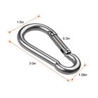 8 Pack 3 Inch Spring Snap Hook Stainless Steel 304 Carabiner Clips Heavy Duty   