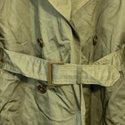 Army Issue Military Vintage Rain Trench Coat Small With Wool Liner Very Heavy