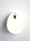 Cross Holy Water Font White Finish With Alpha Omega Symbols