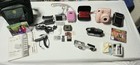 Cameras   Accessories Lot Mini Camcorder  Cases  Batteries  Chargers   Much More