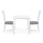 3 Pc Dining Table Set  2 Classic Style Solid Wood Warm Chairs With Square Table