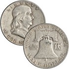 90  Silver Franklin Half Dollars - Roll Of 20 -  10 Face Value