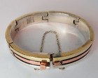 Vintage 1960 s Metal Taxco Brass   Copper On Sterling Silver 57 Grams Bracelet
