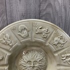 Vintage Ashtray Plate Ceramic Astrological Zodiac Sun Signed Flanagan