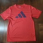 Adidas Youth Xl Red Big Logo Athletic Performance T Shirt Boys 18 20