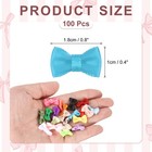 100 Pcs Mini Ribbon Bow 0 8  Mini Fabric Ribbon Flower Bows  Sky Blue