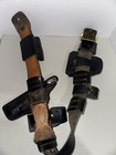 Vtg Tex Shoemaker Black Basket Weave Duty Belt With Accessories