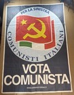 Party Of Italian Communists Paper 55   x35    Banner Poster Hammer Sickle 44c42