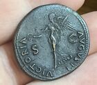 Rare Mint Error Double Struck Nero Dupondius Ancient Roman Empire Old Coin Neron
