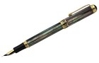 Xezo Maestro Black Mop Fine Fountain Pen  18k Gold Plated  Handmade  Le