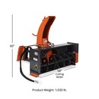 Titan Attachments 5 Ft Skid Steer Snow Blower  Quick Tach  Directional Chute