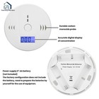 Carbon Monoxide Detector Smoke Alarm Combination Wireless Co Fire Gas Leak Alert