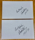 Wayne Embry Hof Basketball 2 Signed Index Cards  - 96898