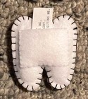 Handmade Tooth Fairy Pillow Adorable White Felt Tooth With Pocket On Back