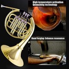 B Flat 4 Key Single Row French Horn Brass Lacquer Gold Craft French Horn With 