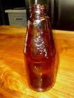 Vintage Anheuser Busch Amber Brown Glass Beer Bottle 6  Embossed A Eagle Empty