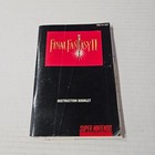 Final Fantasy Ii 2 Snes Super Nintendo Instruction Manual Map Poster Insert