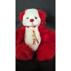 Babcock Bears Rainy Red White 8  Handmade 2017 German Glass Eyes Jointed Plush