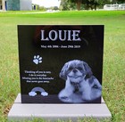 8x6 Tombstone Pet Memorial Stone Gravestone Picture Grave Garden Dog Puppy