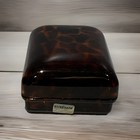 Vintage Travel Soap Holder Container Faux Tortoise Shell Swiss Made