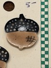 Vintage Set Of 2 Acorns Ceramic Mill Hill Carded Buttons - 13 16   o4 