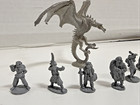 Rawcliffe Pewter Dragon Ral Partha pewter Rpg Lot 7 Mini Fig D d Classic Fantasy
